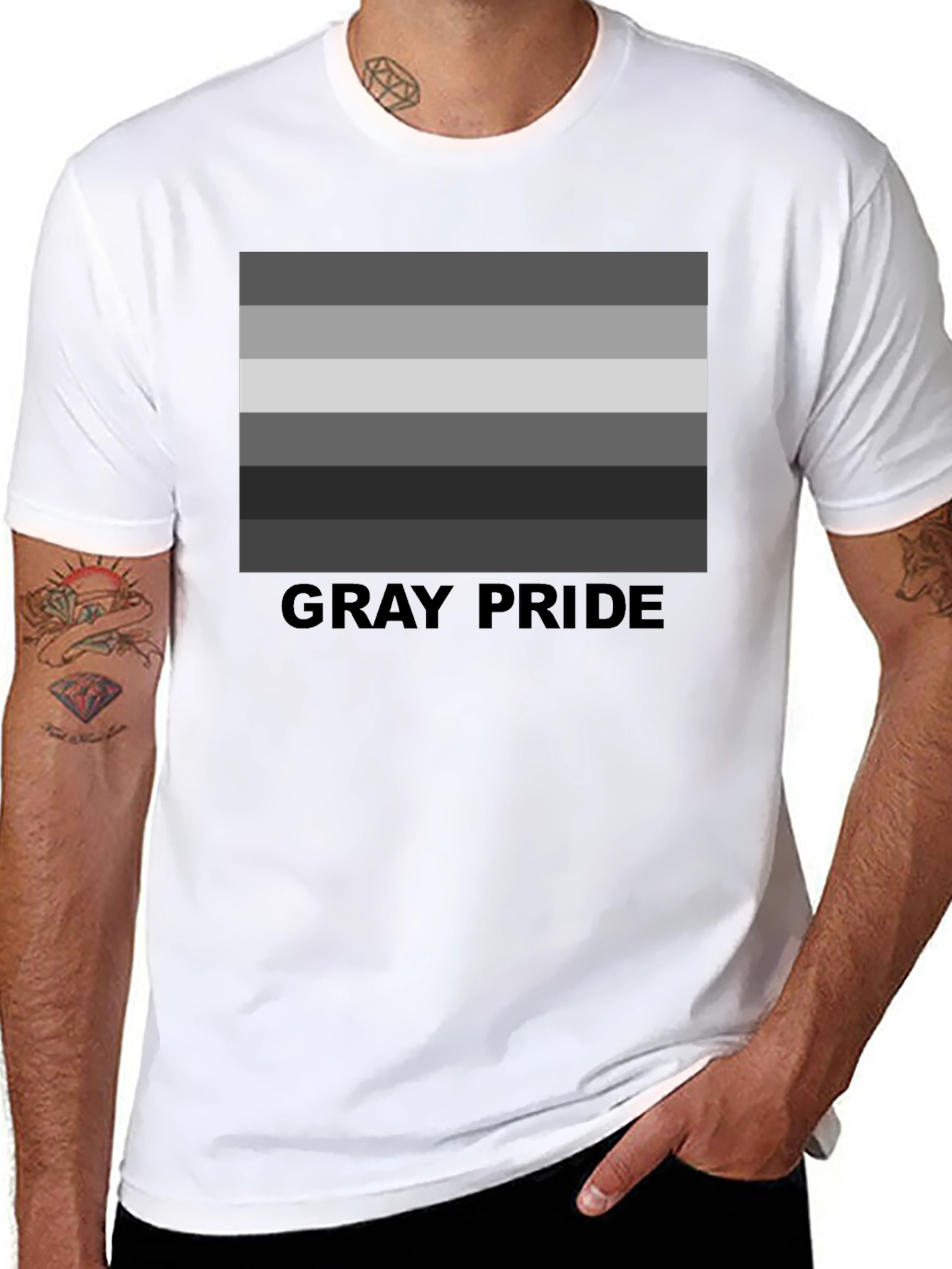 Gray Pride T-Shirt - Subtle LGBTQ+ Pride