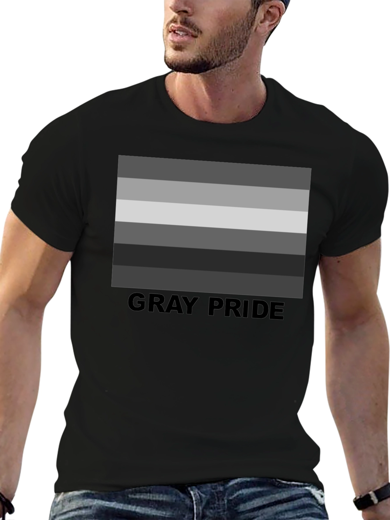 Gray Pride T-Shirt - Subtle LGBTQ+ Pride