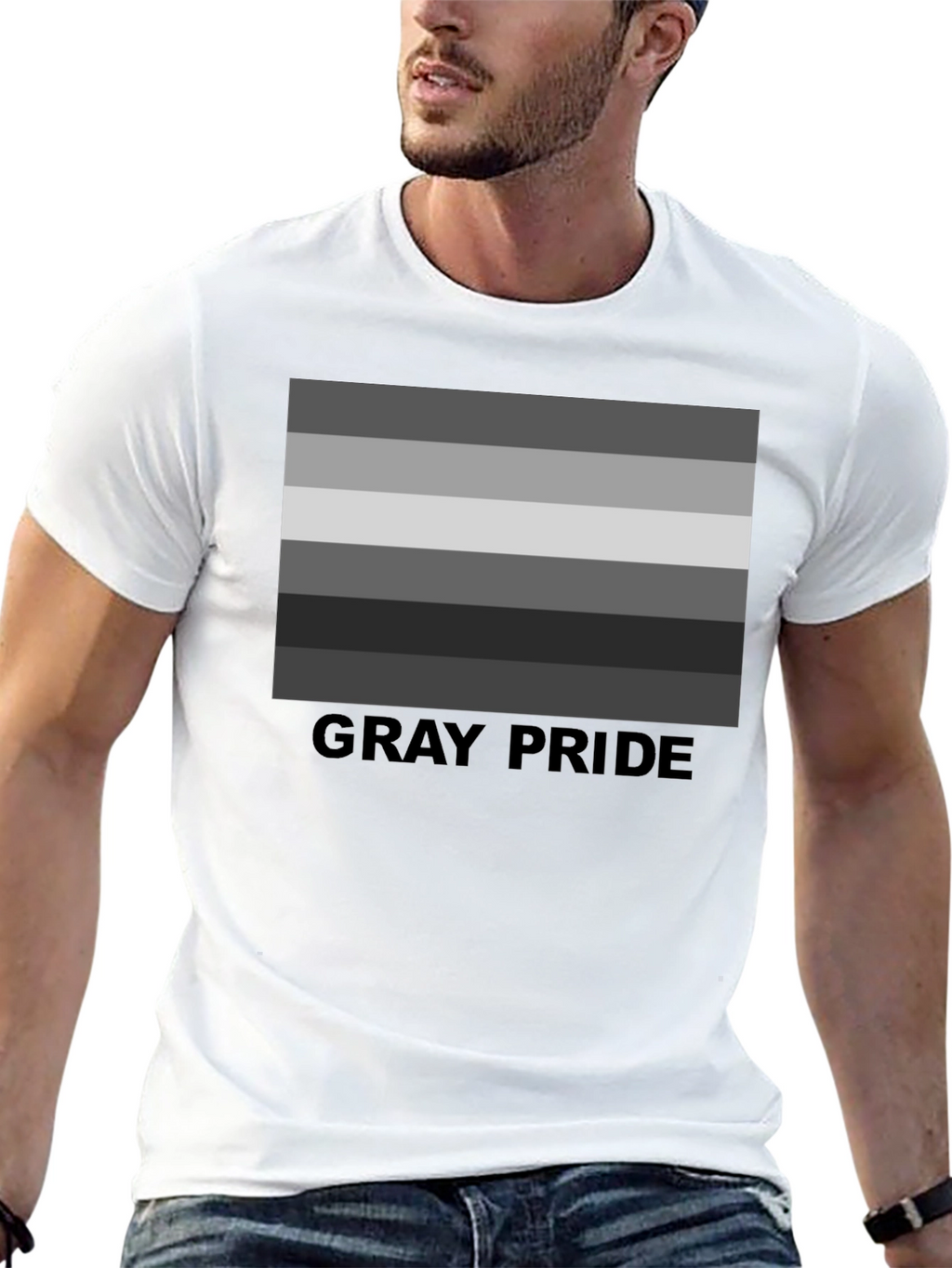 Gray Pride T-Shirt - Subtle LGBTQ+ Pride