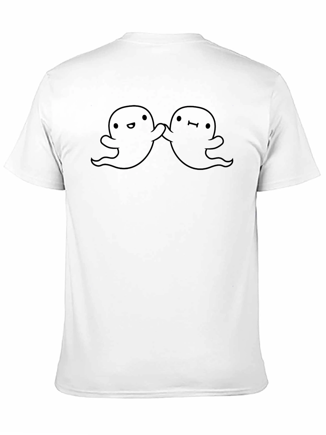 Cute Ghost Friends Black T-Shirt