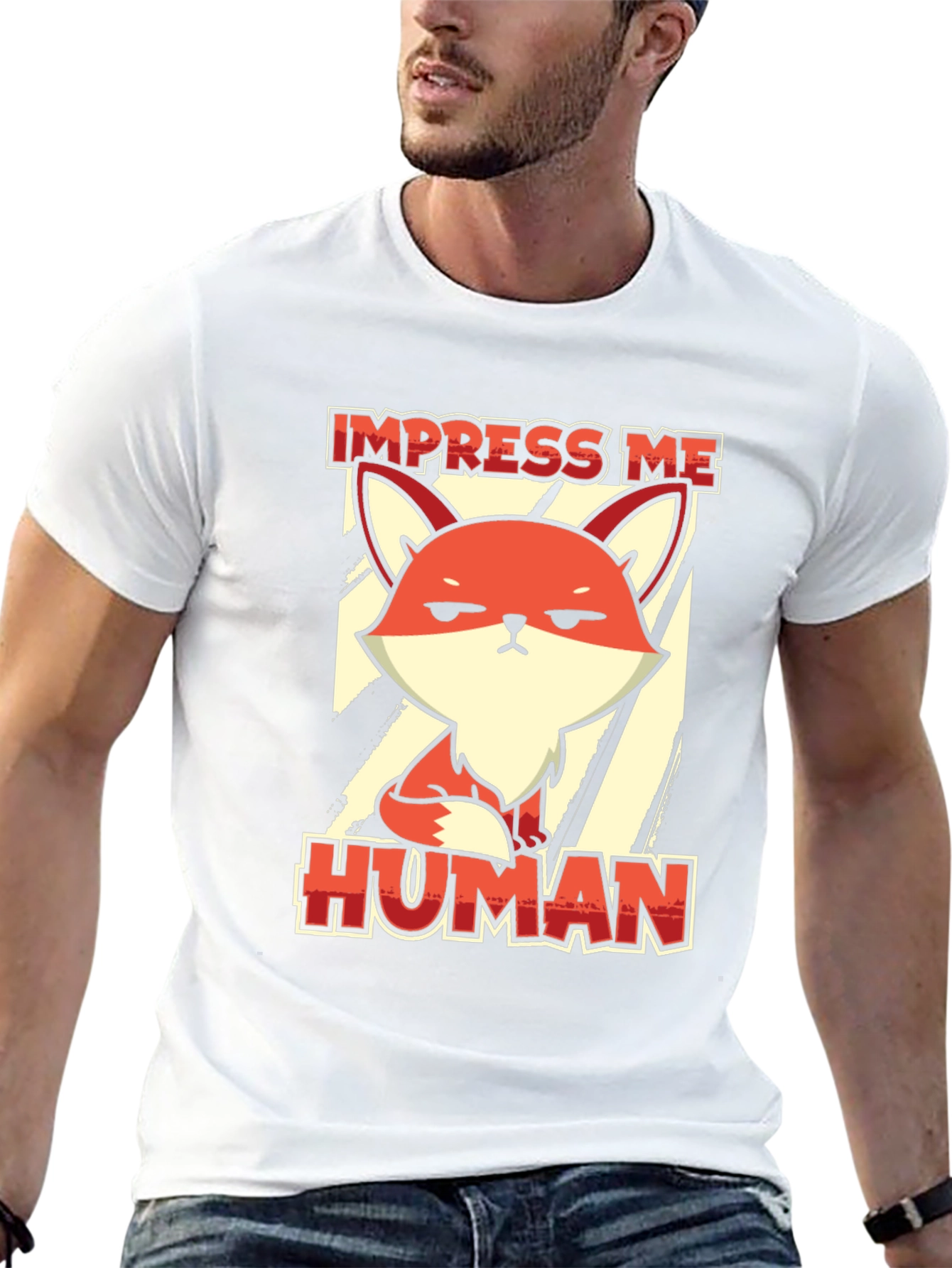 Impress Me Human Fox Graphic Tee