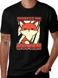 Impress Me Human Fox Graphic Tee