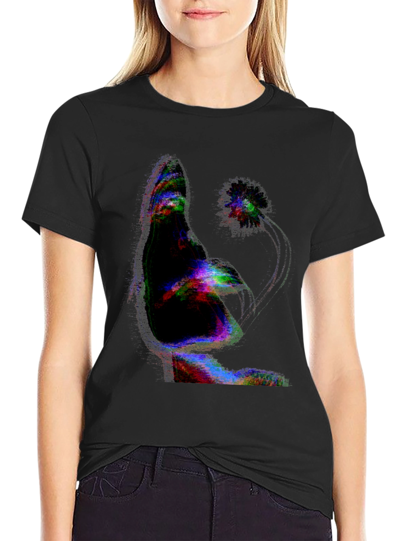 Glitch Art Graphic Tee - Unique Streetwear Style