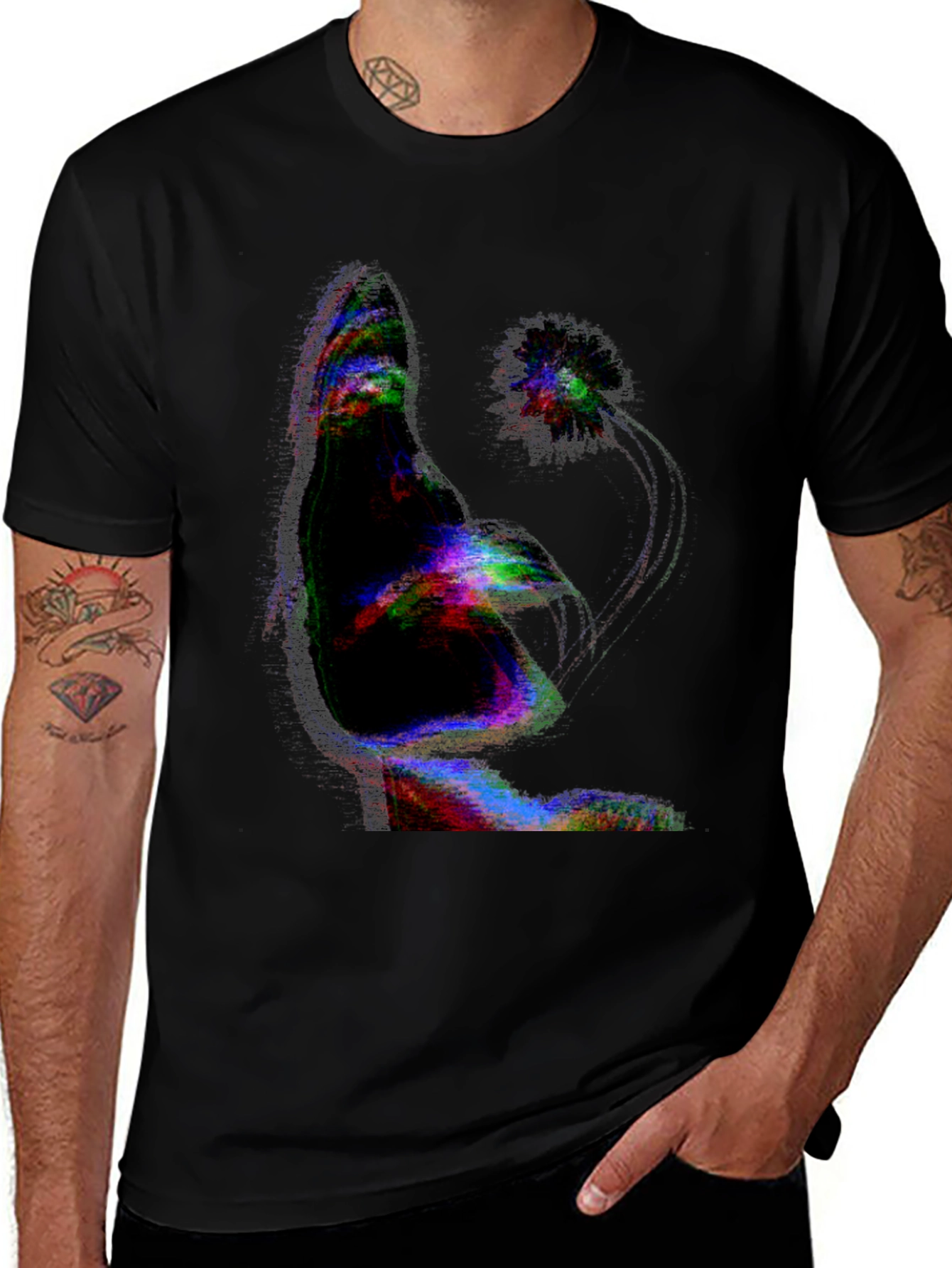 Glitch Art Graphic Tee - Unique Streetwear Style