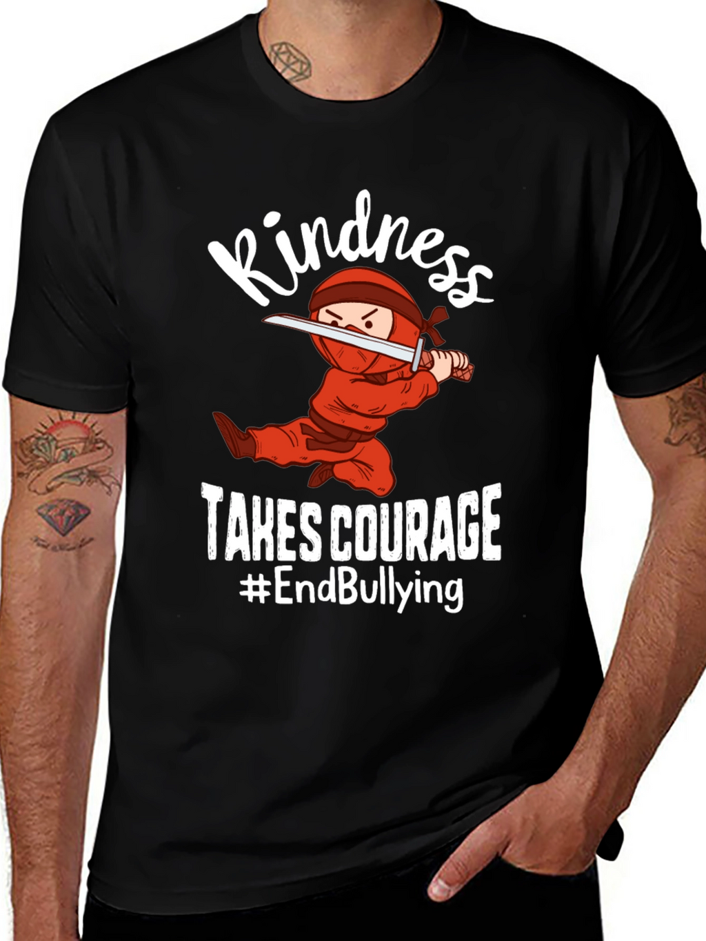 Kindness Takes Courage Ninja Graphic Tee