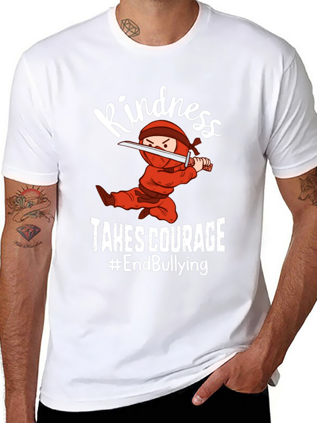 Kindness Takes Courage Ninja Graphic Tee