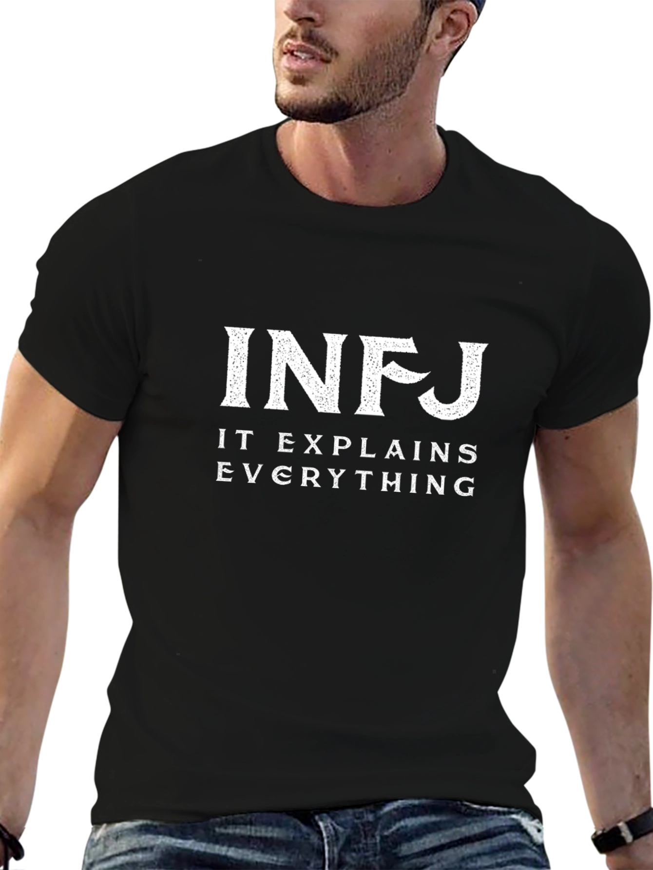 INFJ It Explains Everything Black T-Shirt
