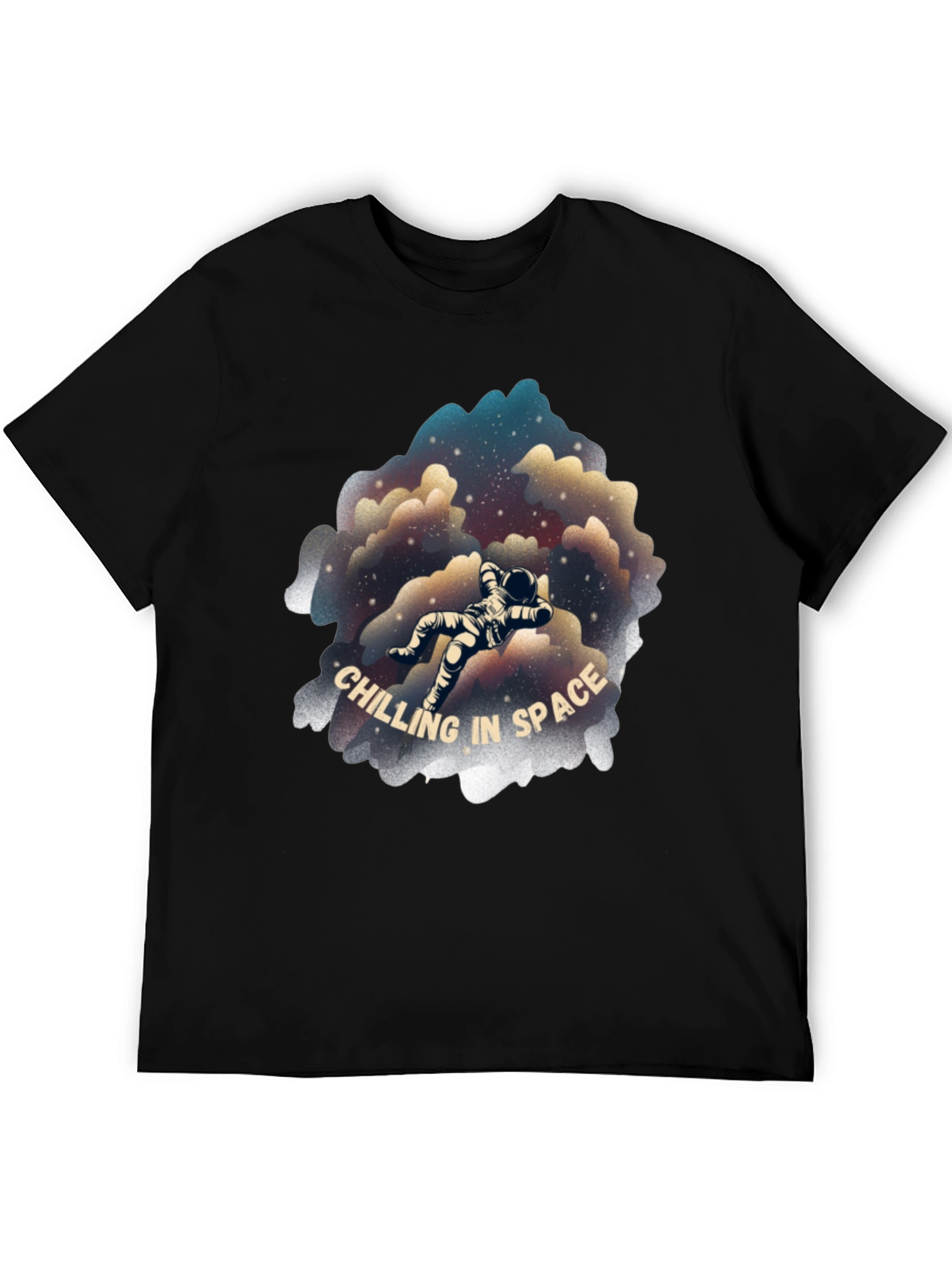Chilling in Space Graphic Tee - Astronaut Design
