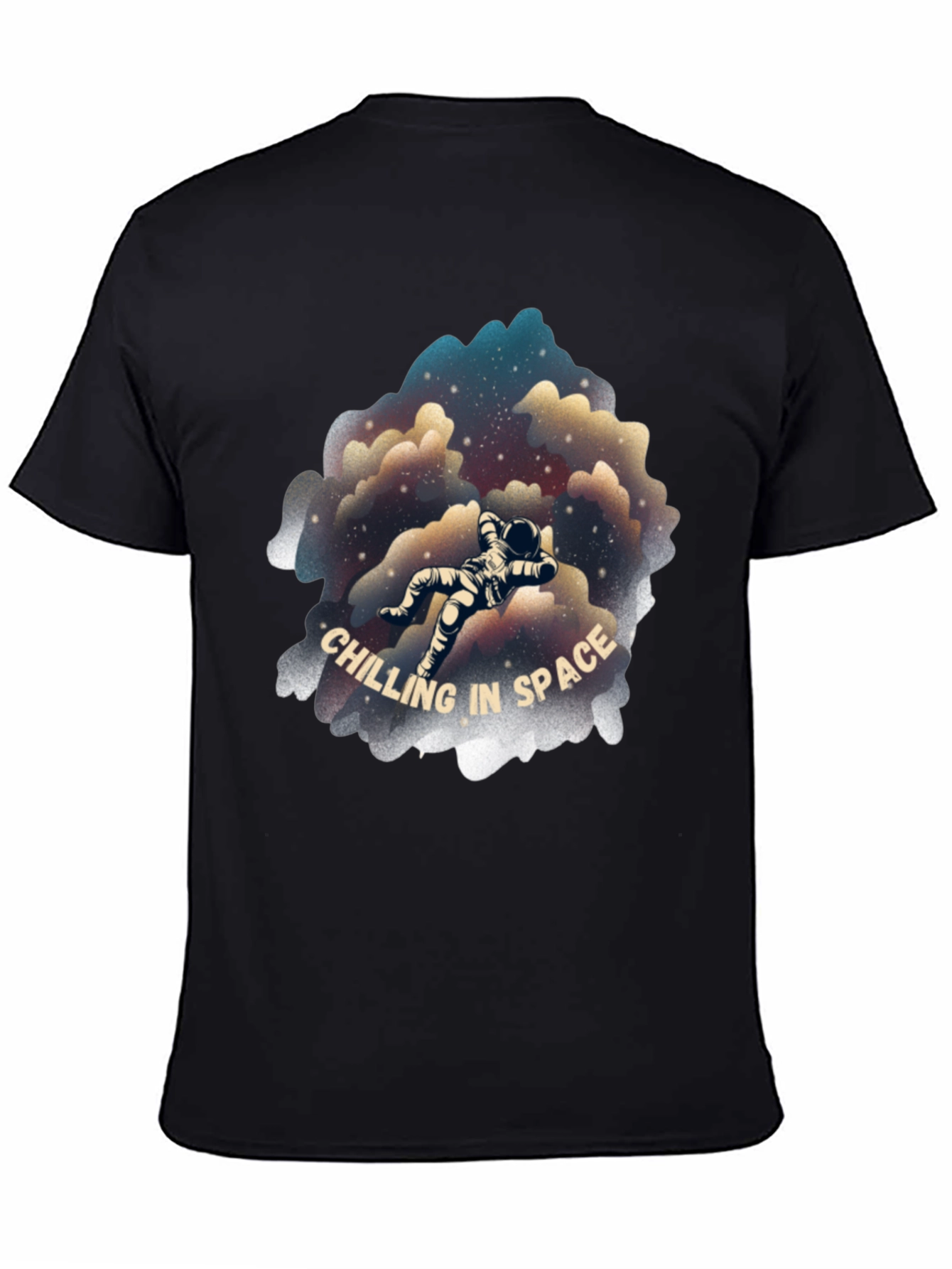 Chilling in Space Graphic Tee - Astronaut Design