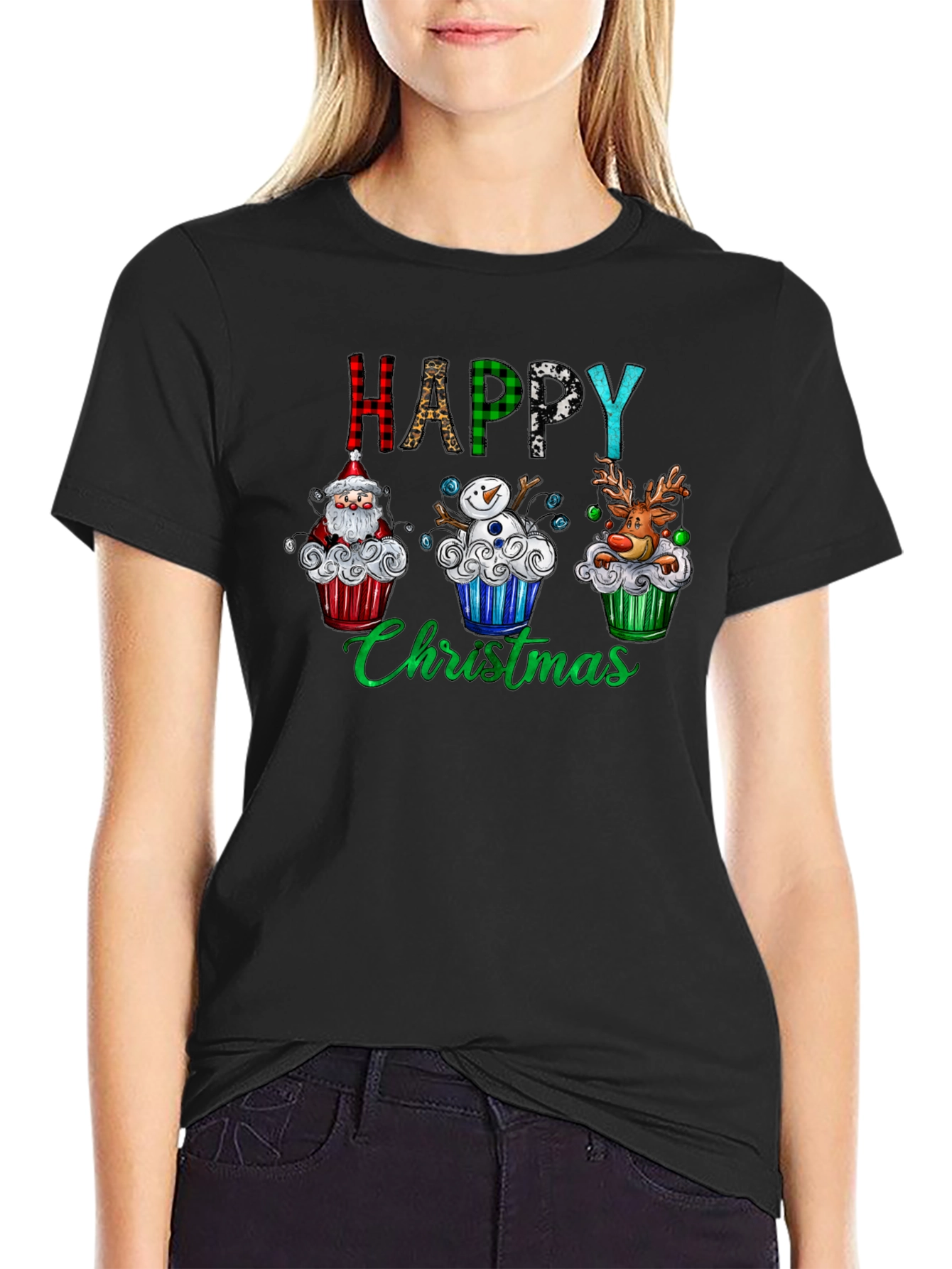 Happy Christmas Cupcake T-Shirt