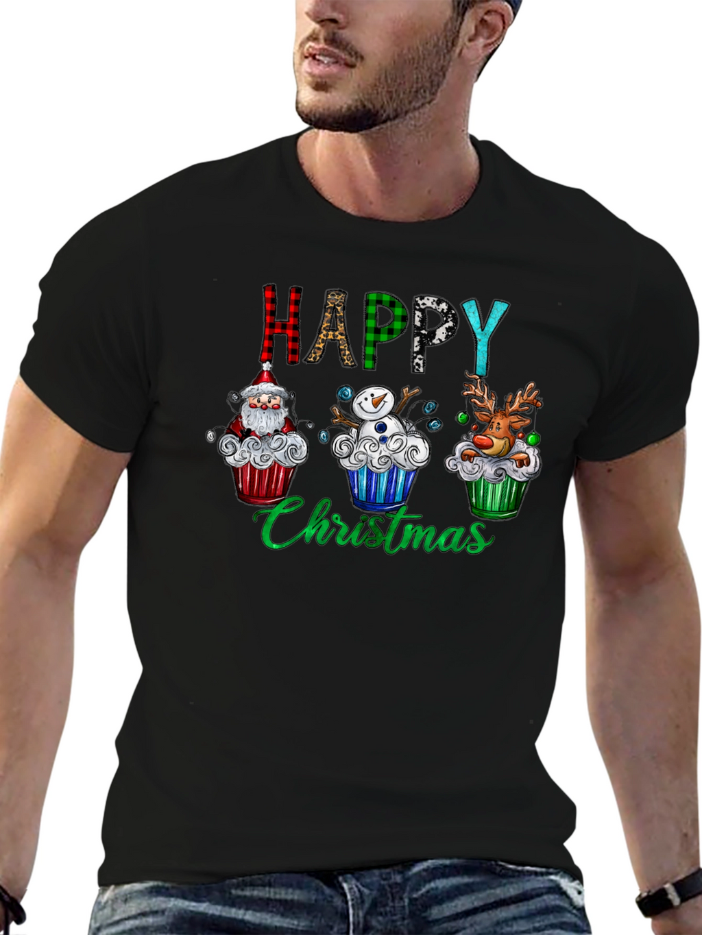 Happy Christmas Cupcake T-Shirt