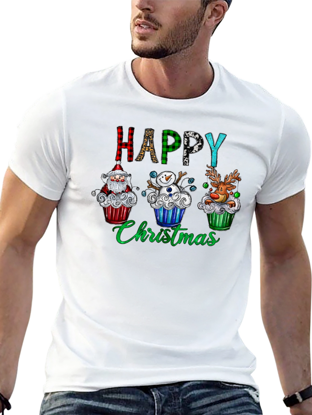 Happy Christmas Cupcake T-Shirt