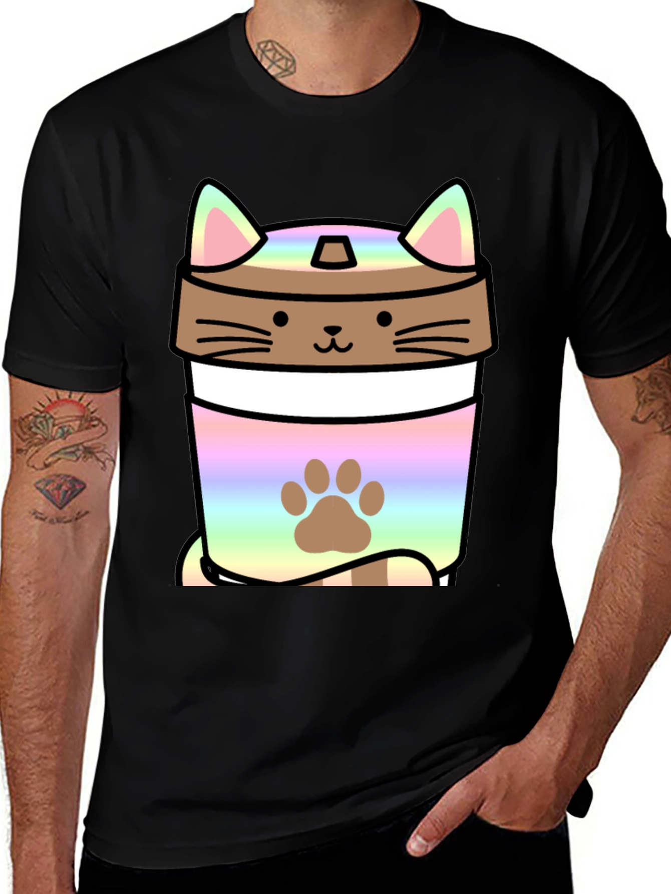 Cat Boba Tea Graphic T-Shirt - Kawaii Style