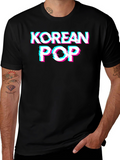 Korean Pop Black Graphic Tee