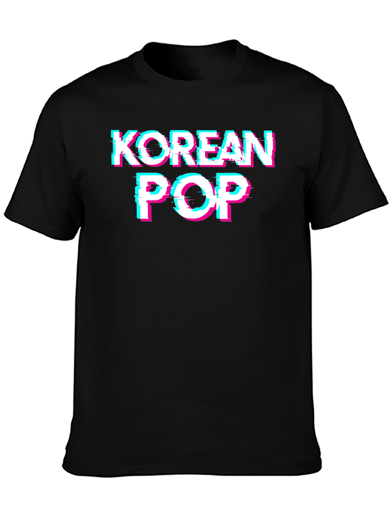 Korean Pop Black Graphic Tee