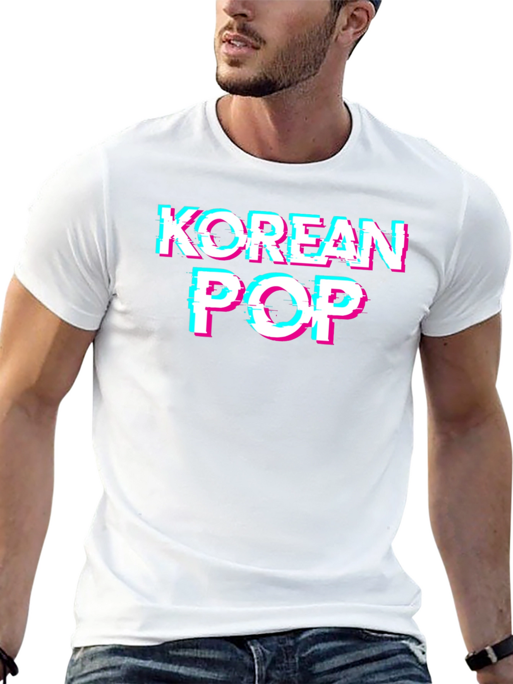 Korean Pop Black Graphic Tee