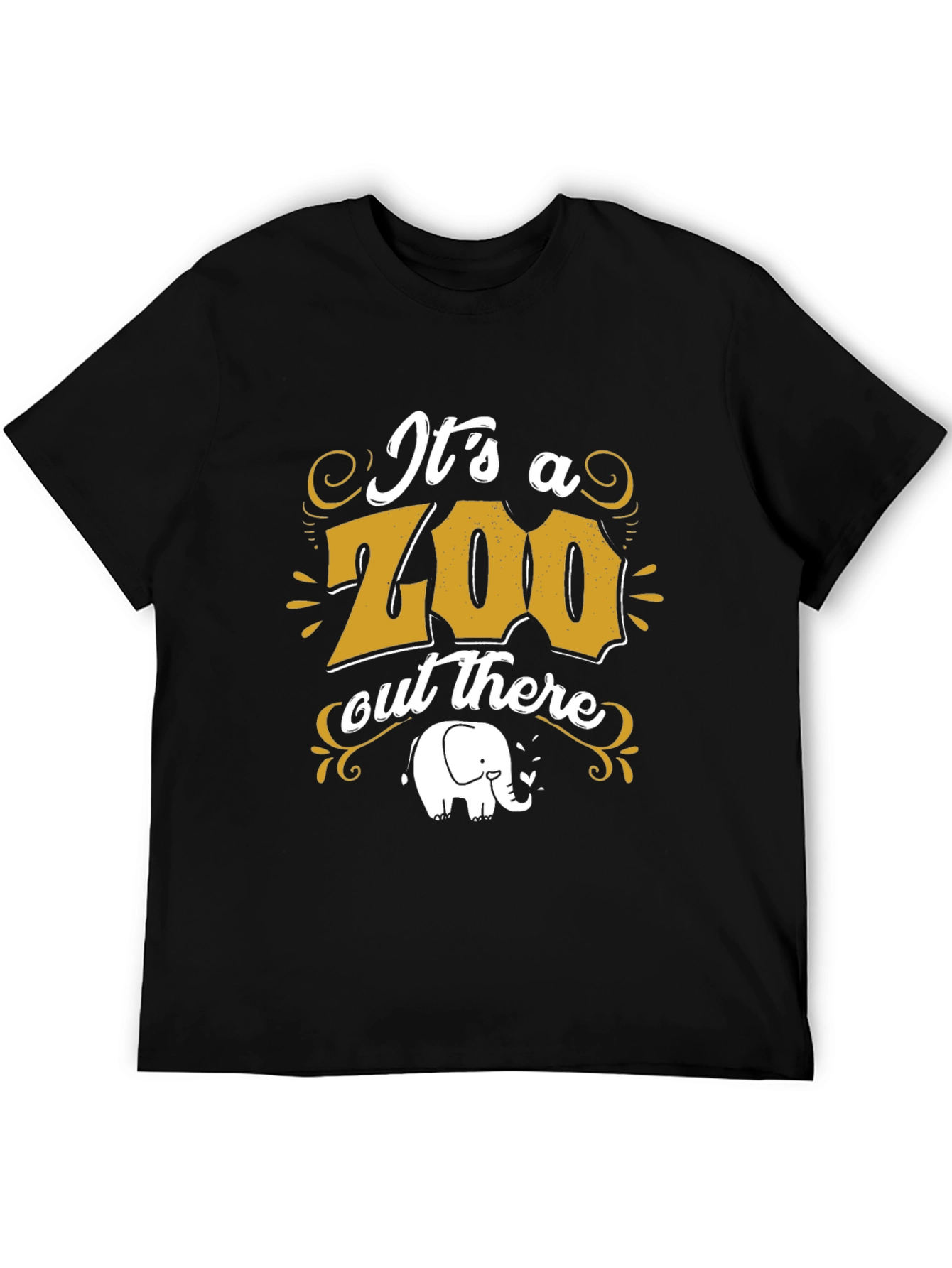 Its a Zoo Out There Mens Black Graphic Tee