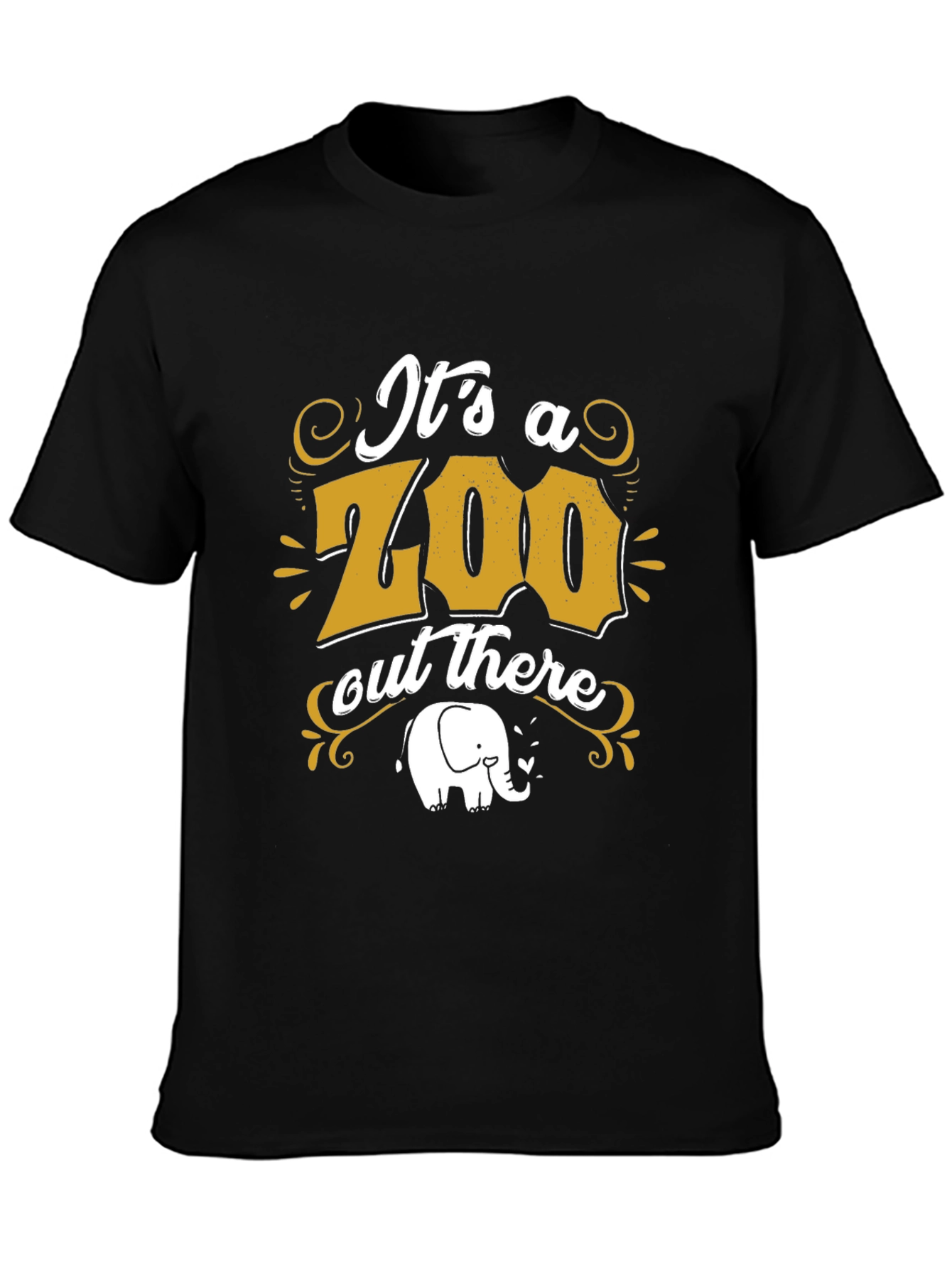 Its a Zoo Out There Mens Black Graphic Tee