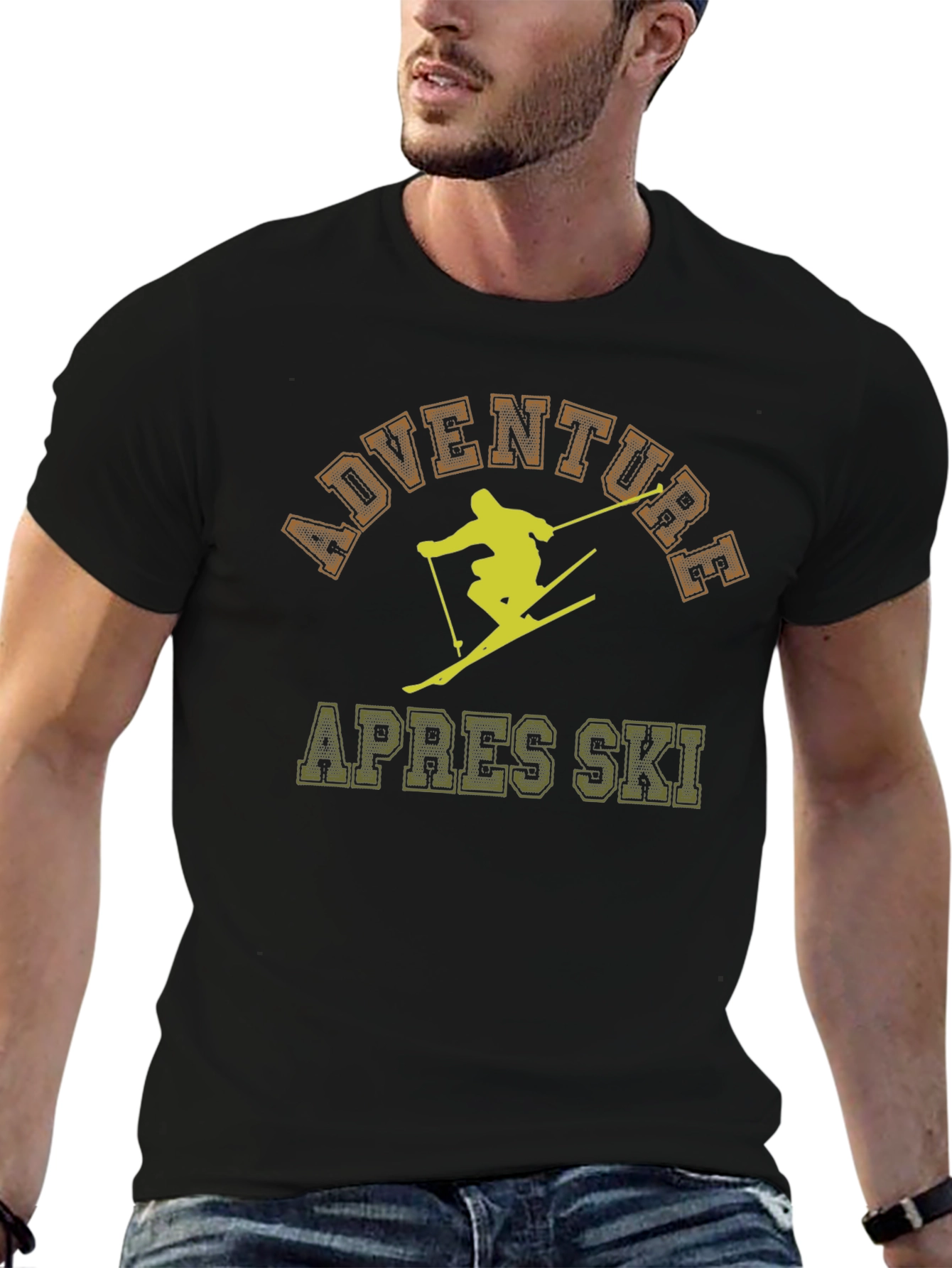 Adventure Apres Ski Black Graphic T-Shirt