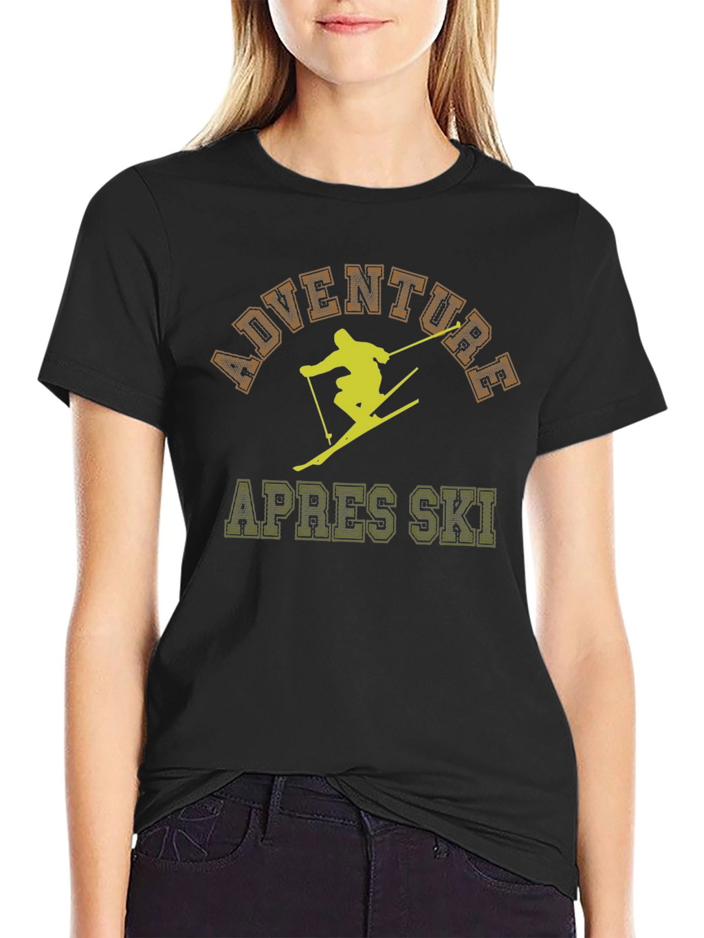 Adventure Apres Ski Black Graphic T-Shirt