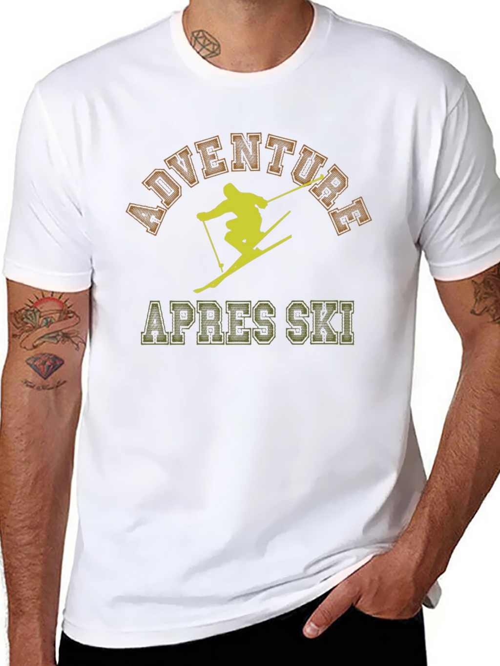 Adventure Apres Ski Black Graphic T-Shirt