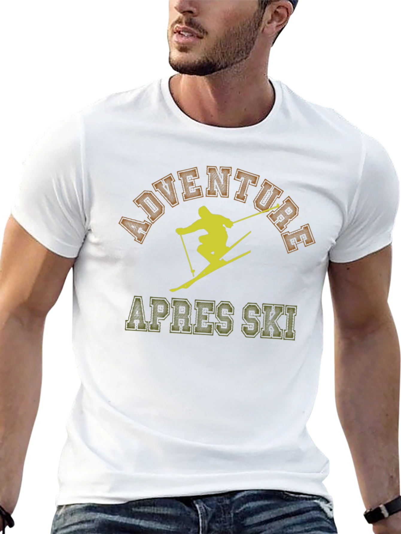 Adventure Apres Ski Black Graphic T-Shirt