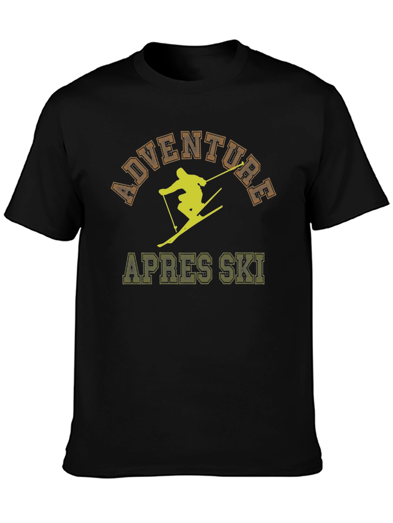 Adventure Apres Ski Black Graphic T-Shirt