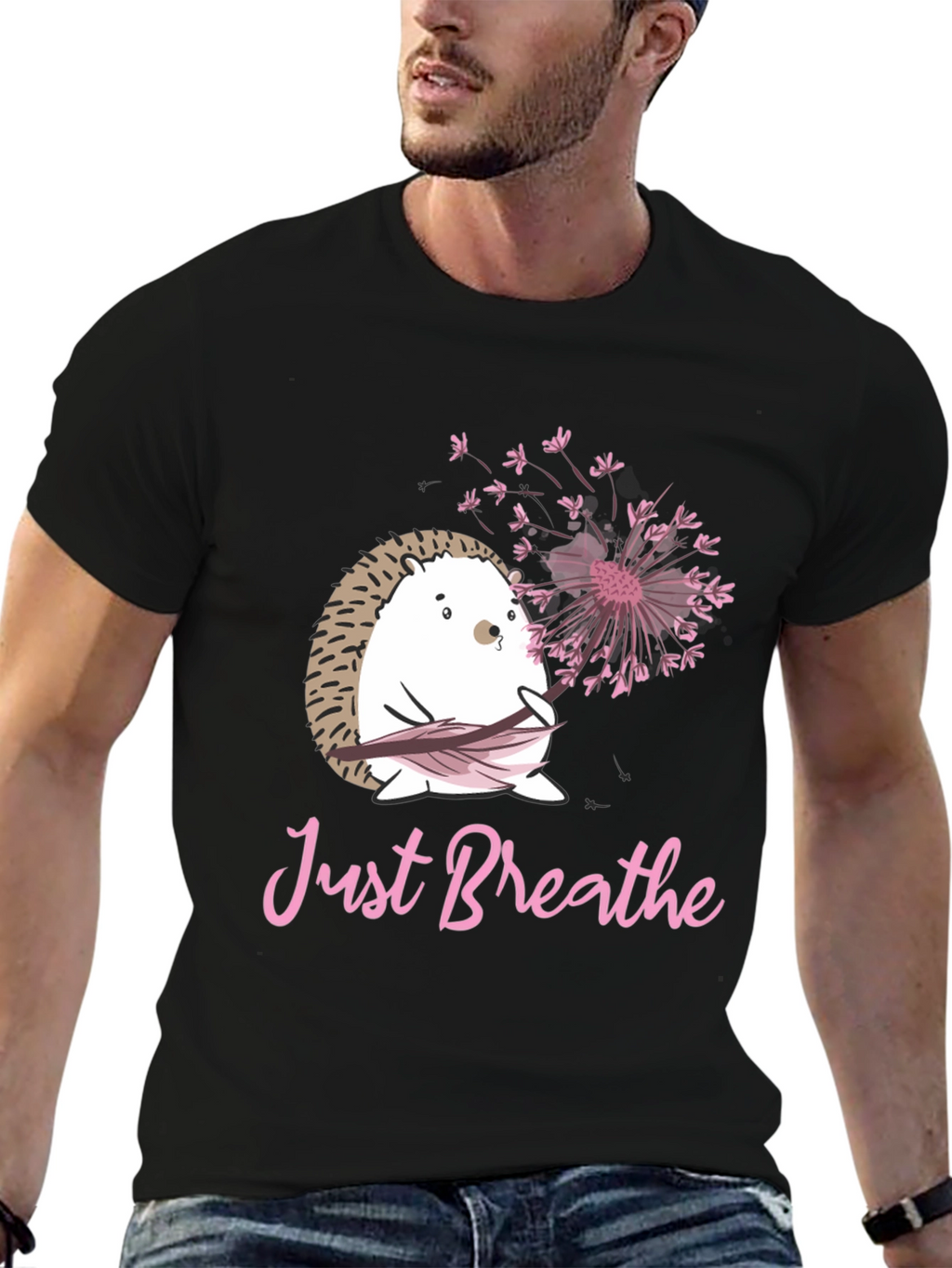 Just Breathe Hedgehog Tee