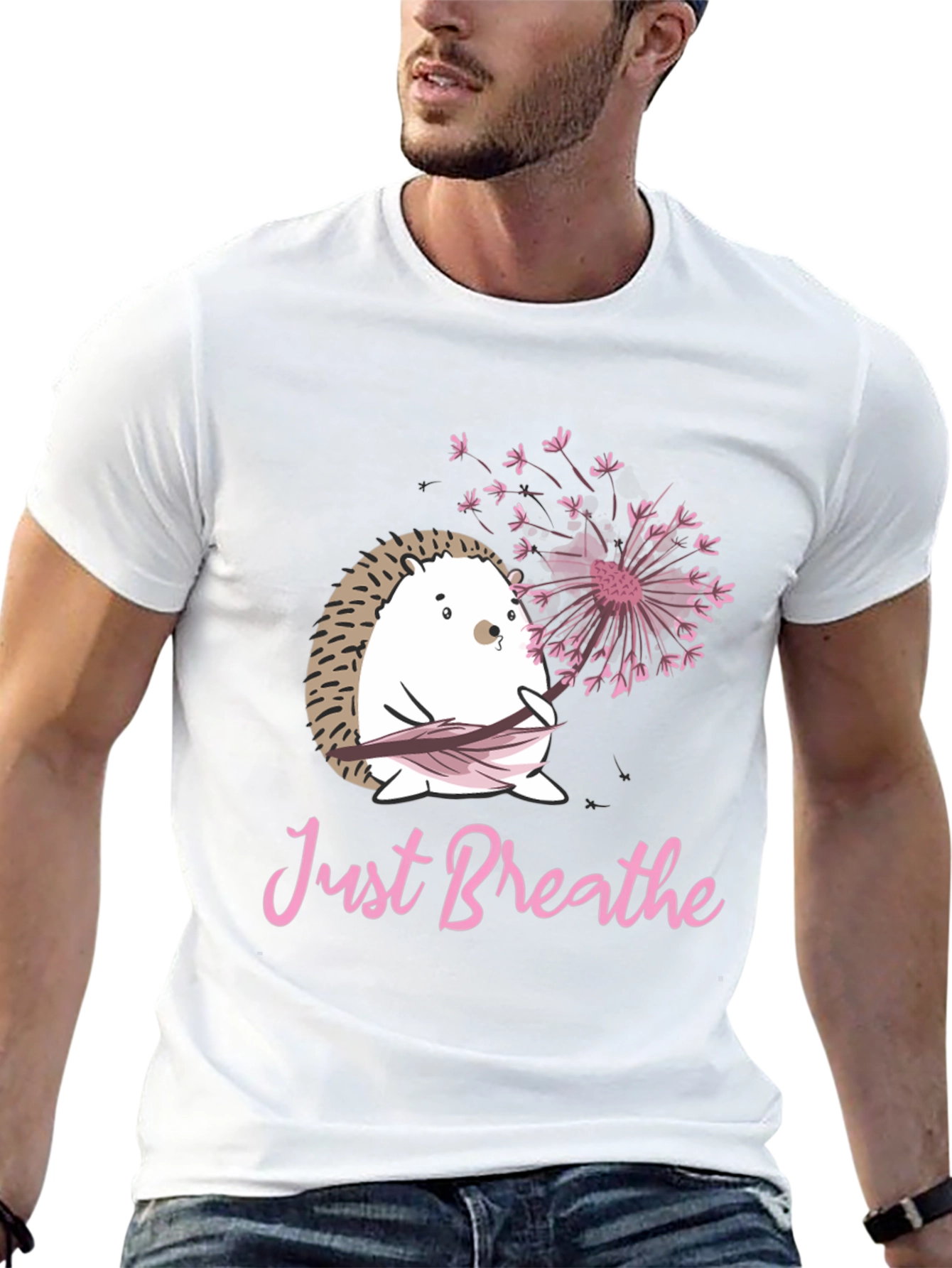Just Breathe Hedgehog Tee