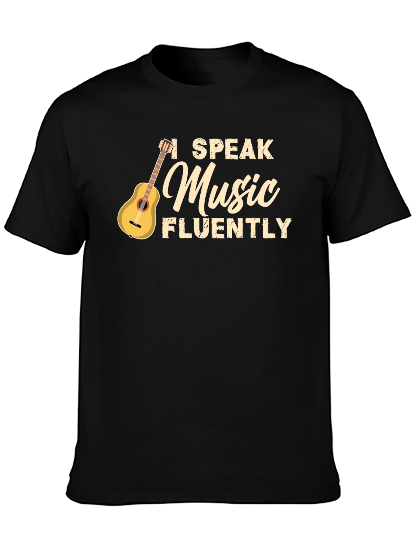 I Speak Music Fluently T-Shirt - Black