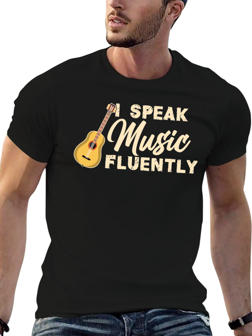I Speak Music Fluently T-Shirt - Black