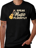 I Speak Music Fluently T-Shirt - Black