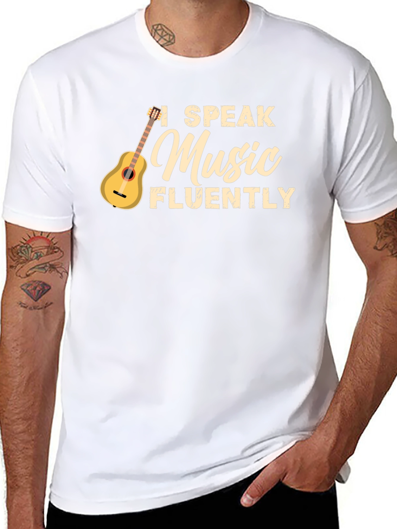 I Speak Music Fluently T-Shirt - Black