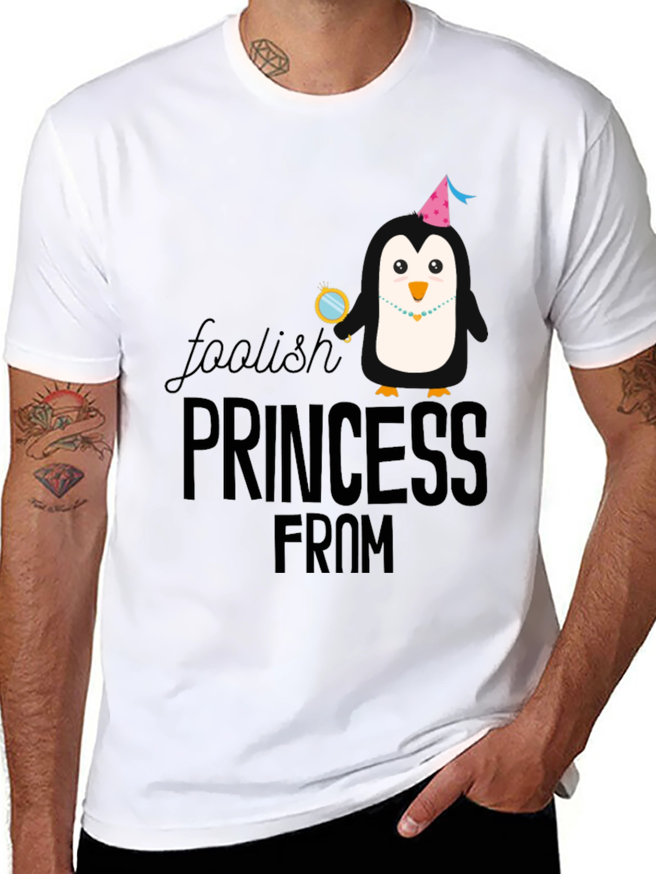 Foolish Princess Penguin T-Shirt