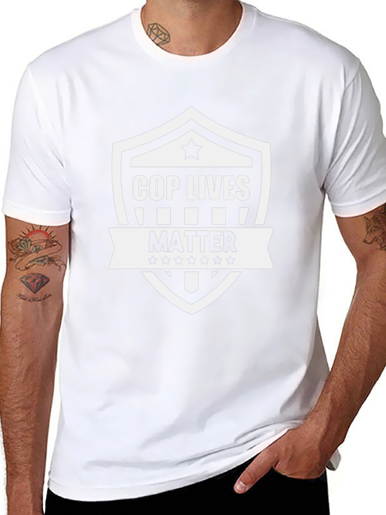 Cop Lives Matter Graphic Tee - Black