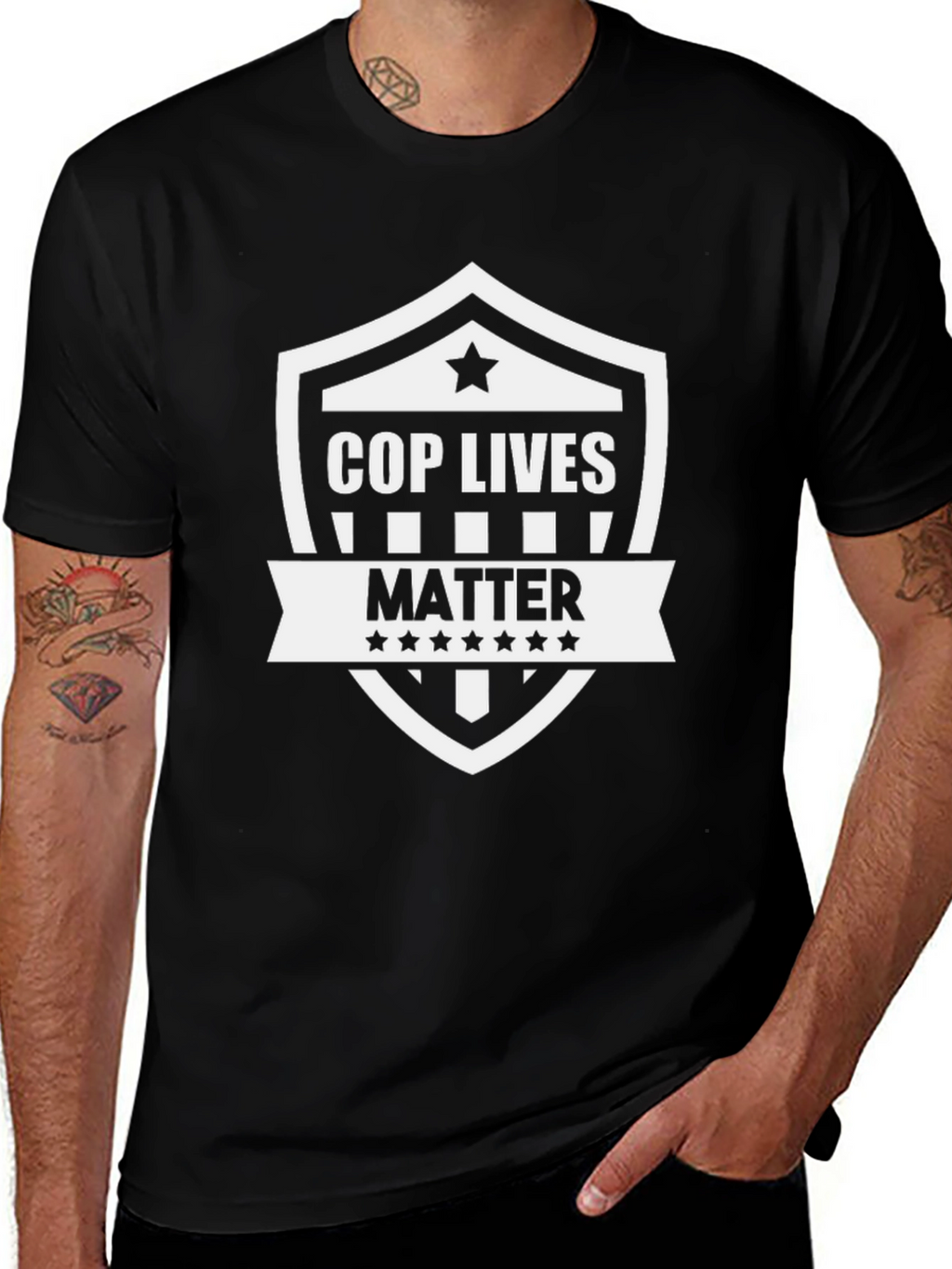 Cop Lives Matter Graphic Tee - Black