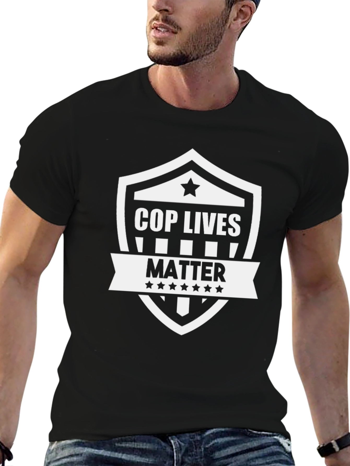 Cop Lives Matter Graphic Tee - Black