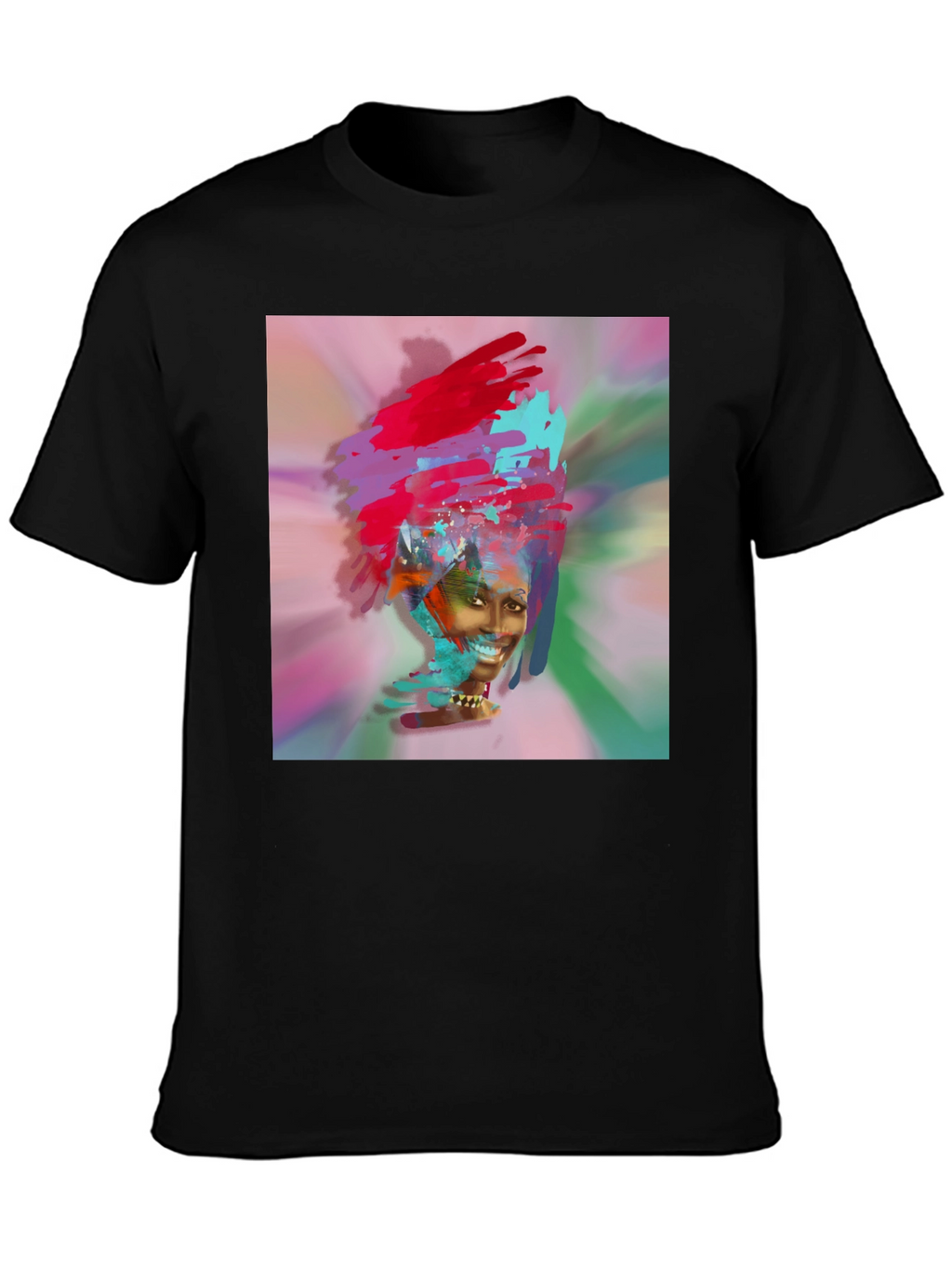 Abstract Art Black T-Shirt