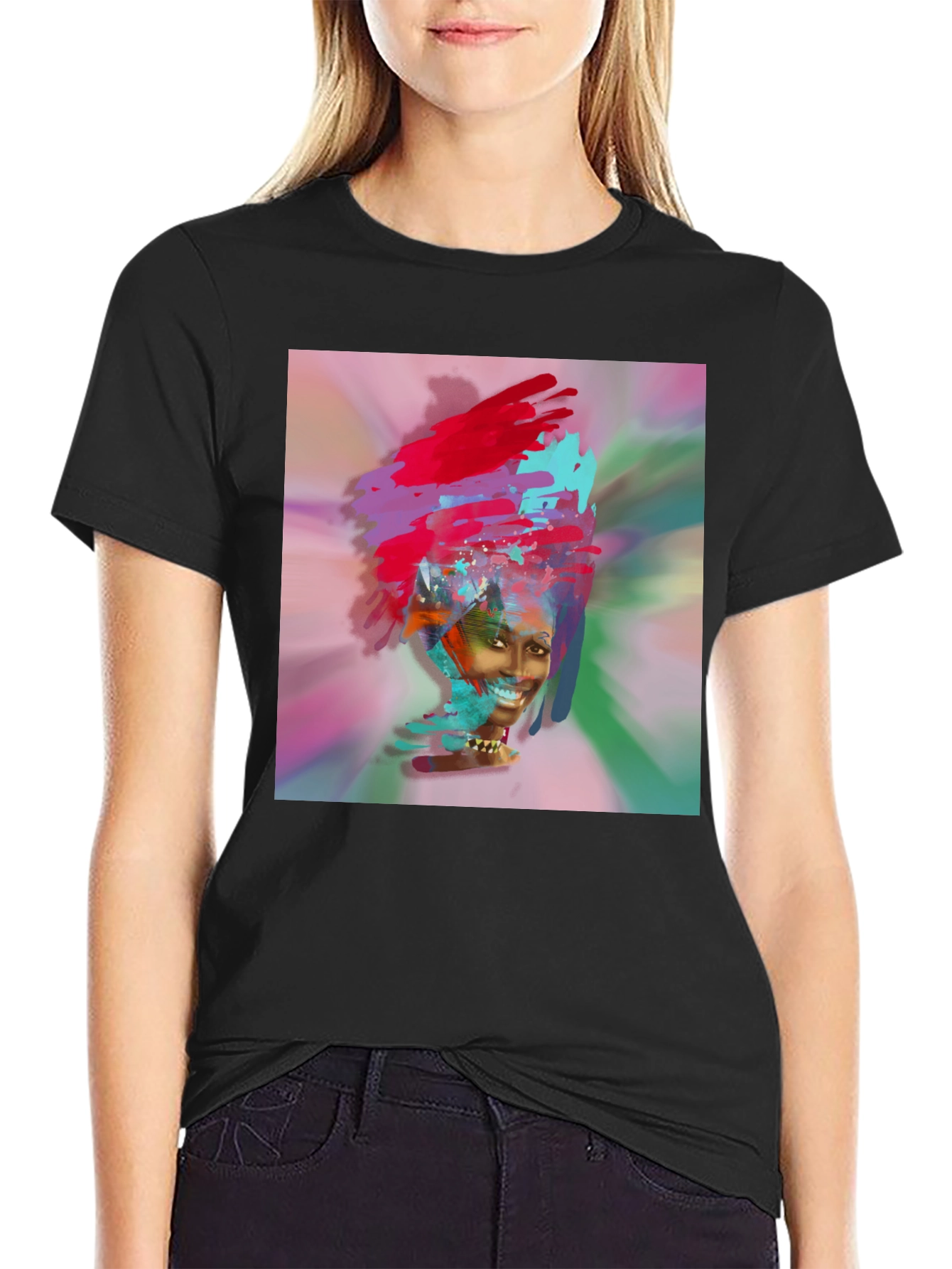 Abstract Art Black T-Shirt