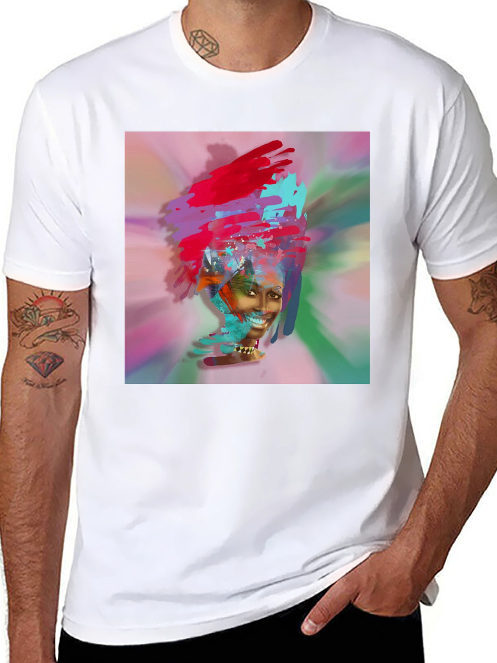 Abstract Art Black T-Shirt