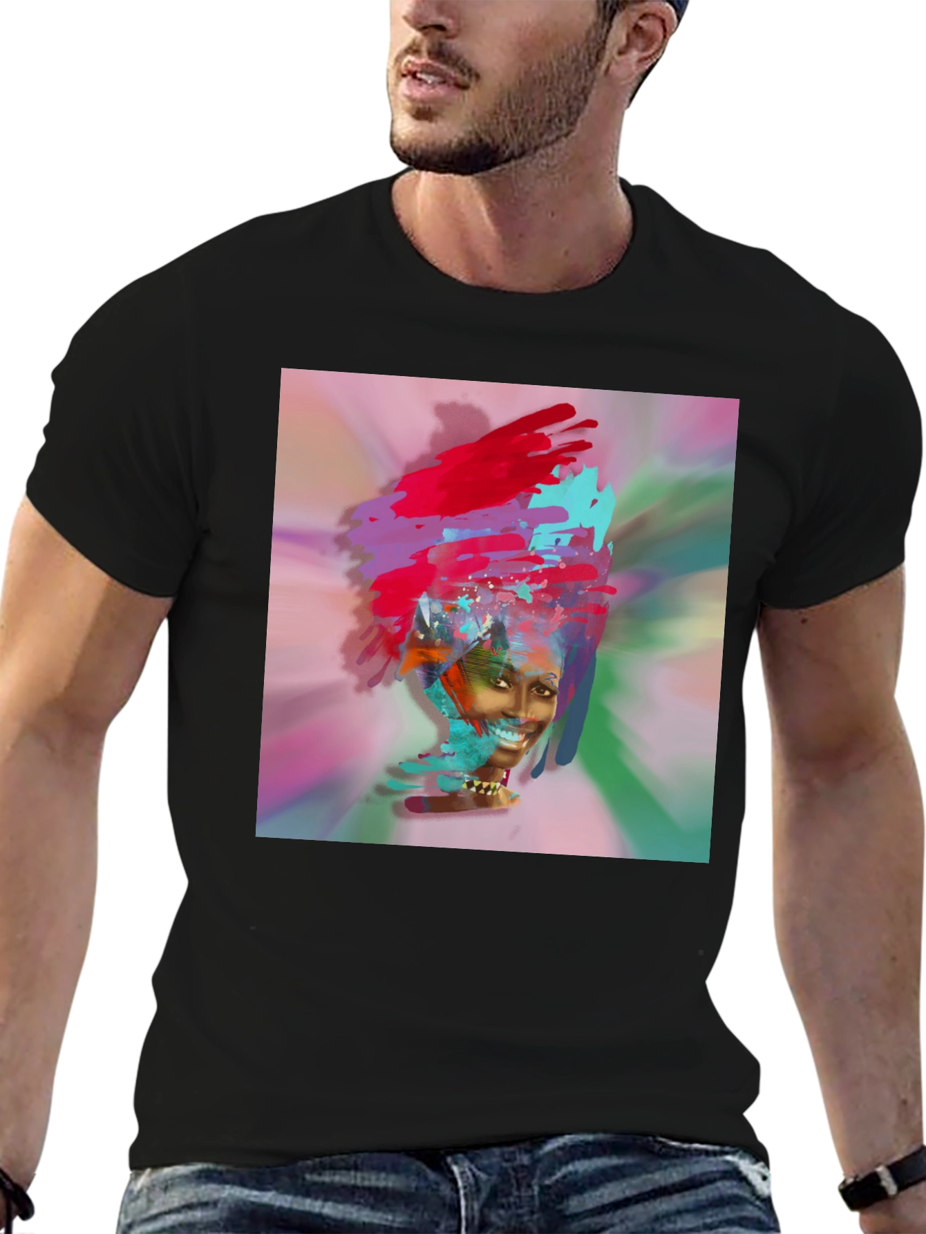 Abstract Art Black T-Shirt