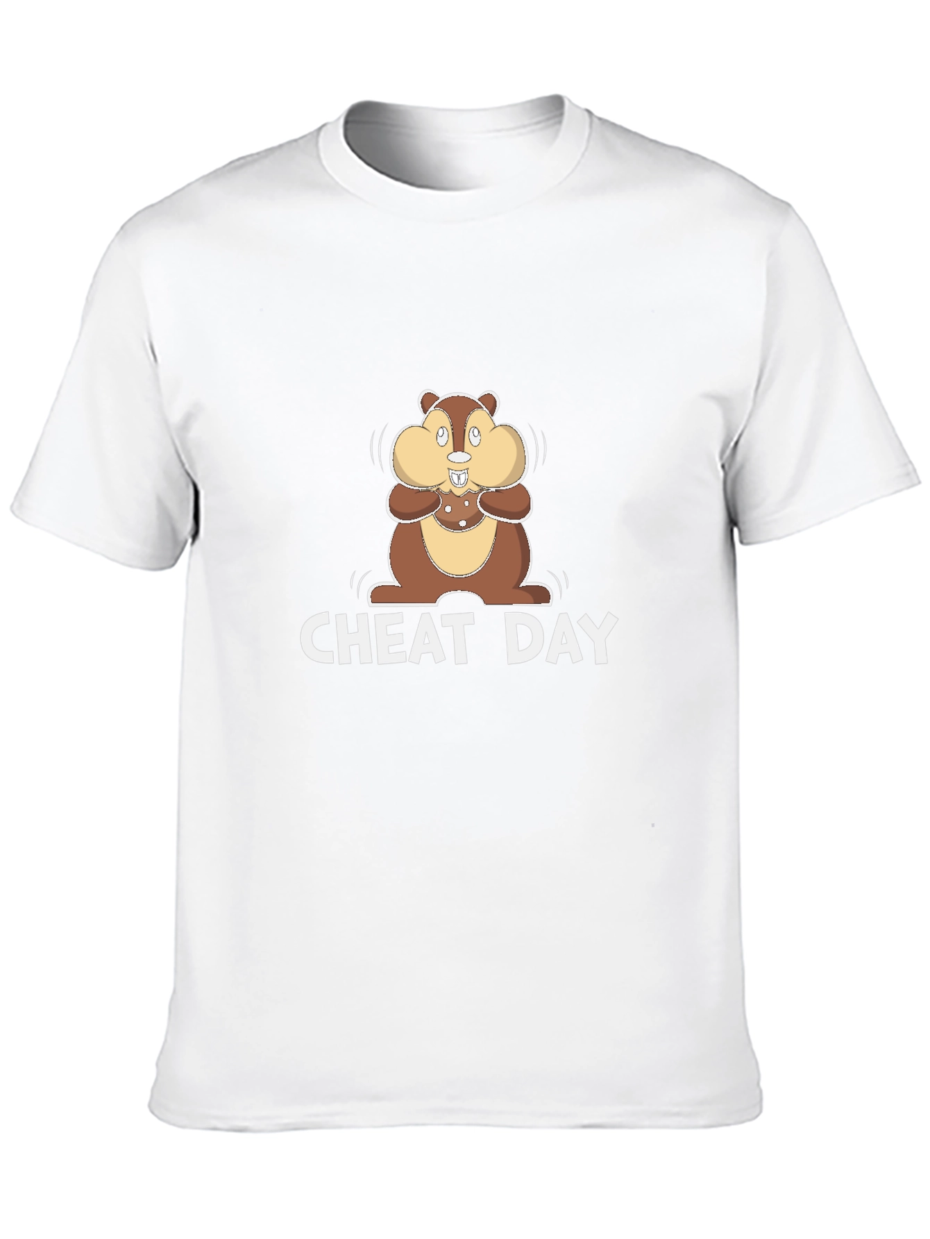 Cheat Day T-Shirt with Cartoon Chipmunk