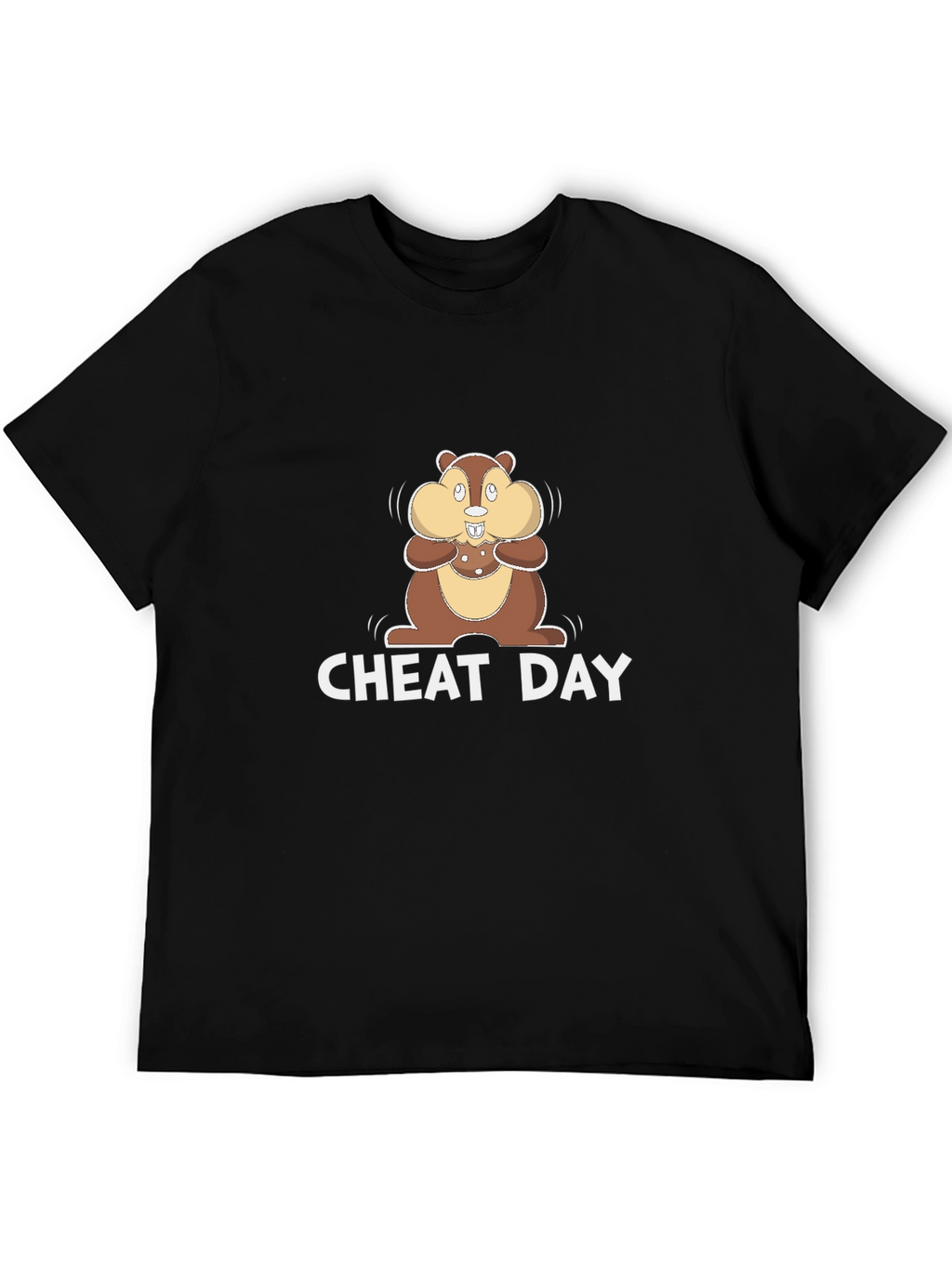 Cheat Day T-Shirt with Cartoon Chipmunk