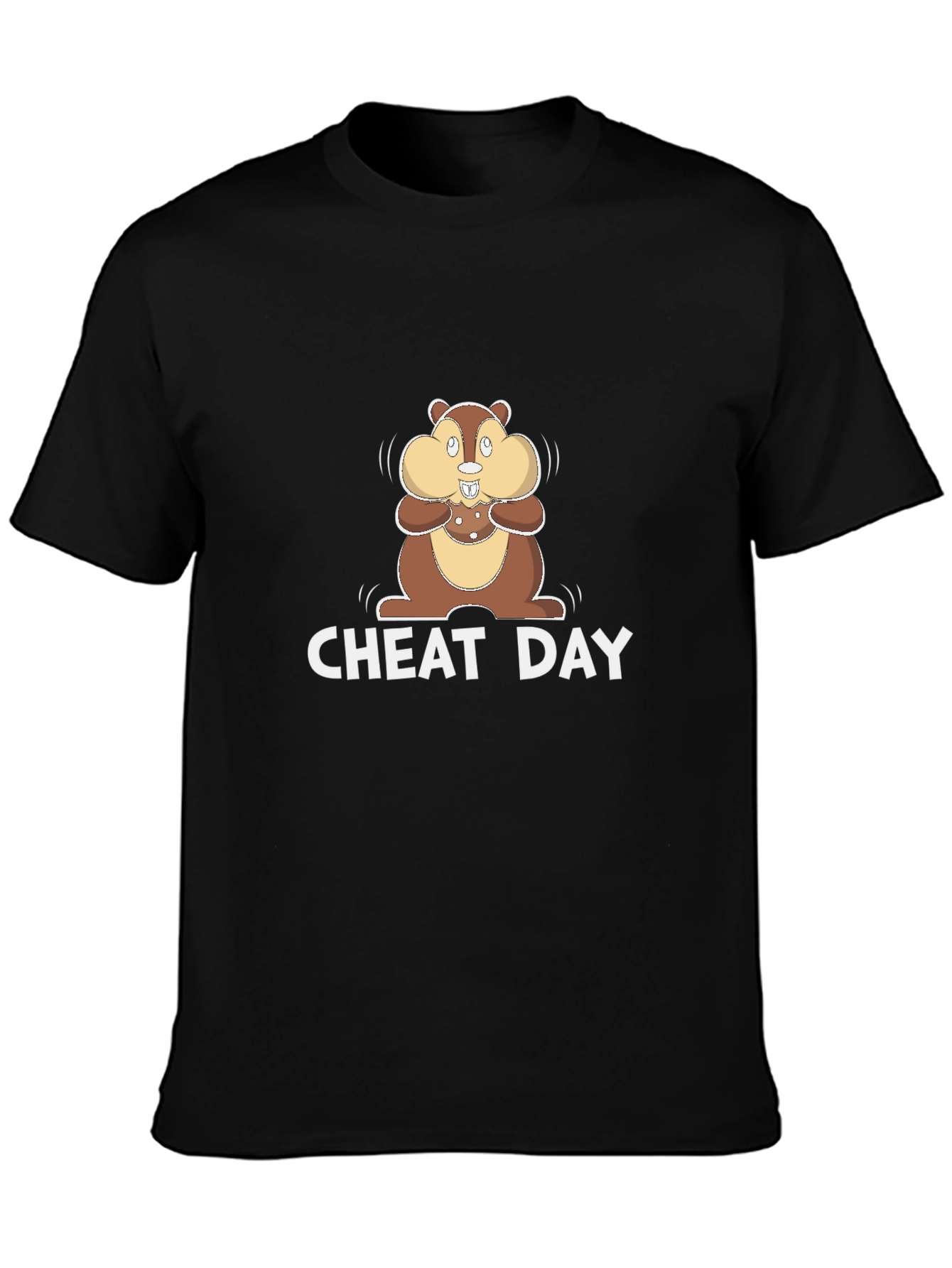 Cheat Day T-Shirt with Cartoon Chipmunk