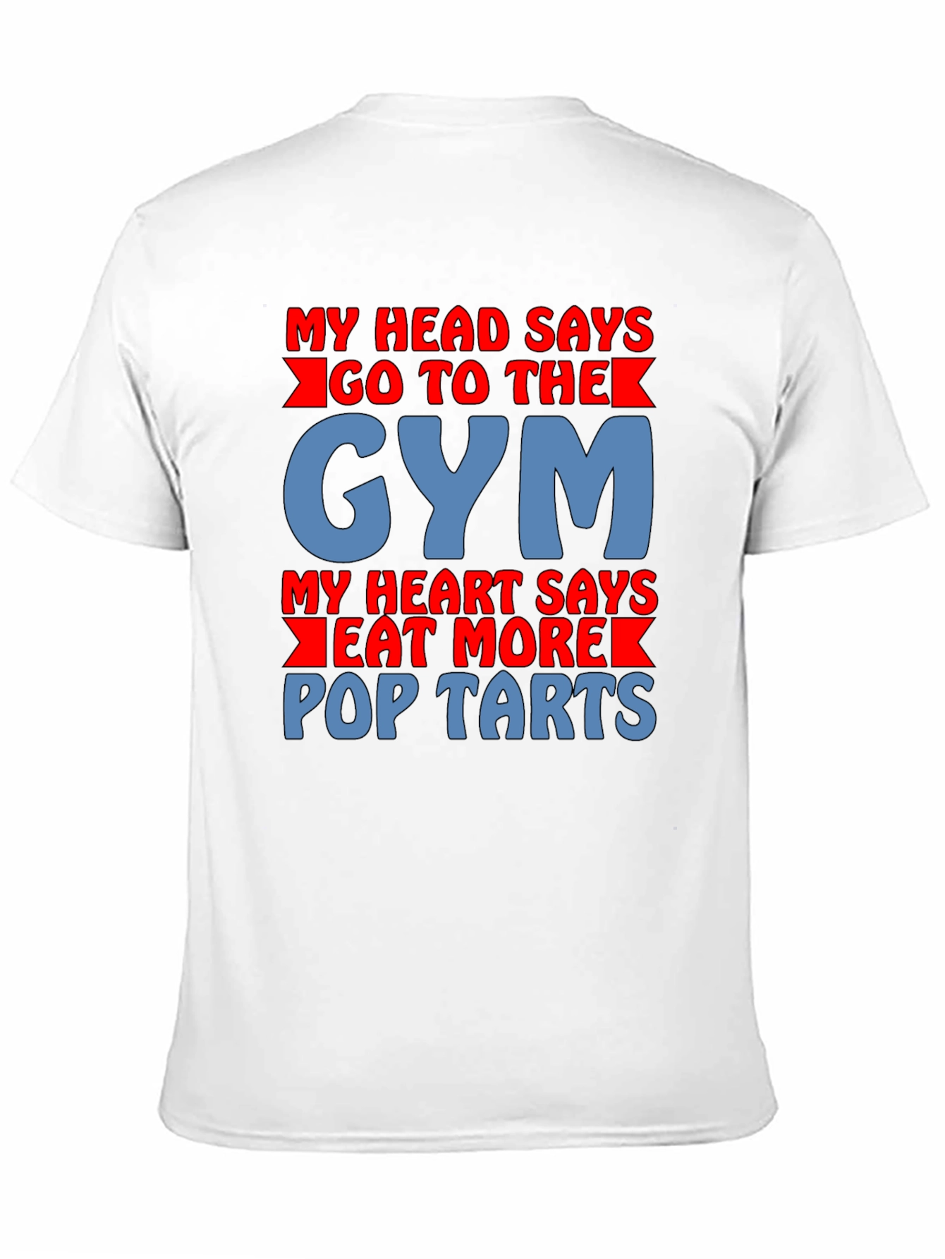 Funny Gym vs Pop-Tarts Graphic T-Shirt