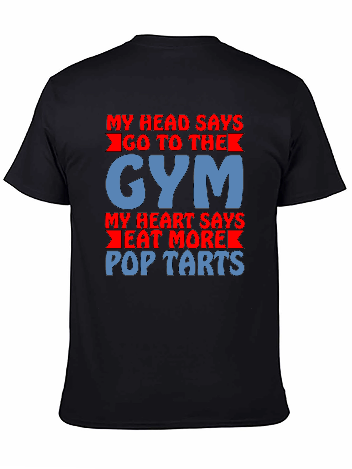 Funny Gym vs Pop-Tarts Graphic T-Shirt