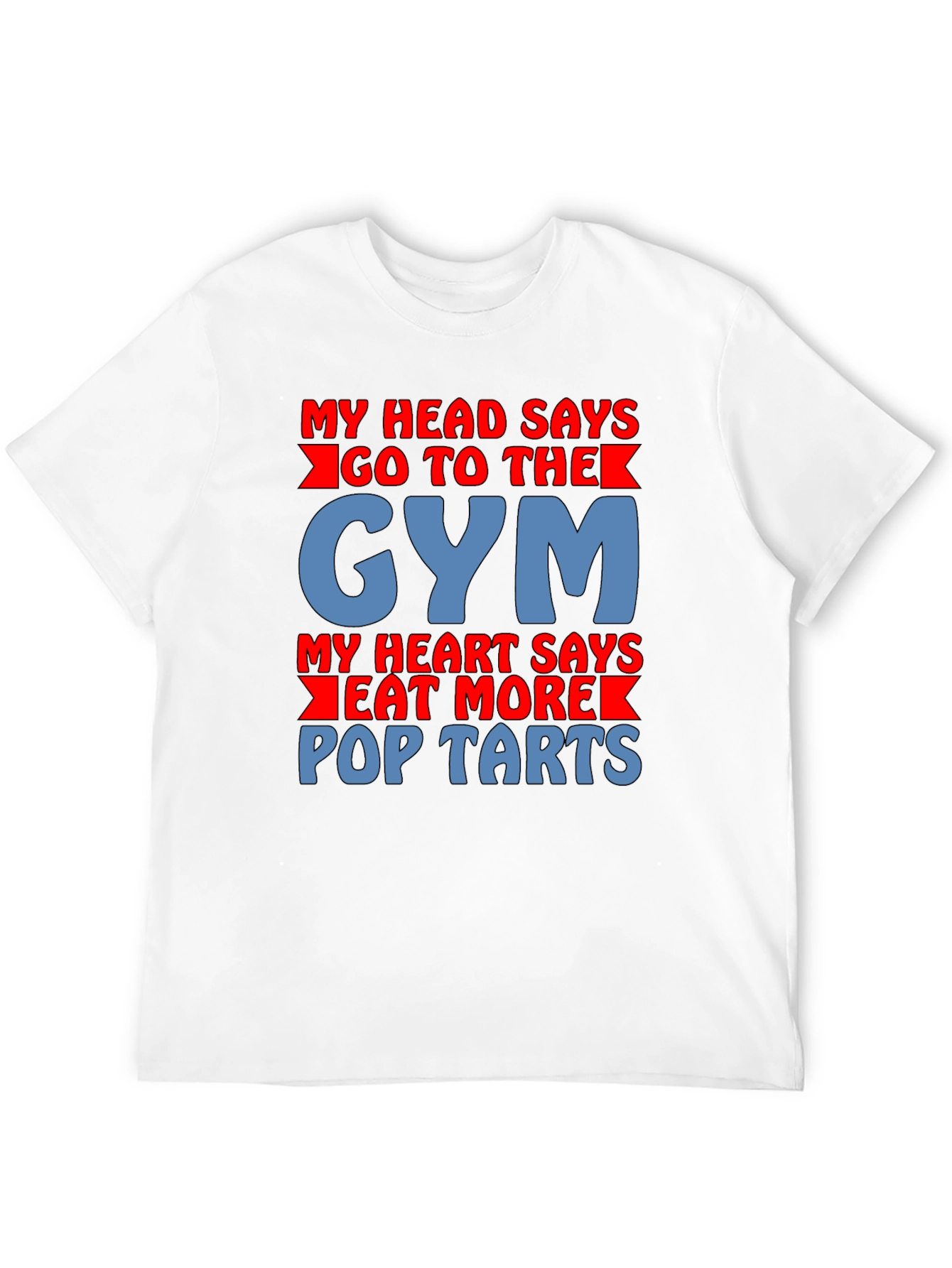 Funny Gym vs Pop-Tarts Graphic T-Shirt