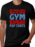 Funny Gym vs Pop-Tarts Graphic T-Shirt