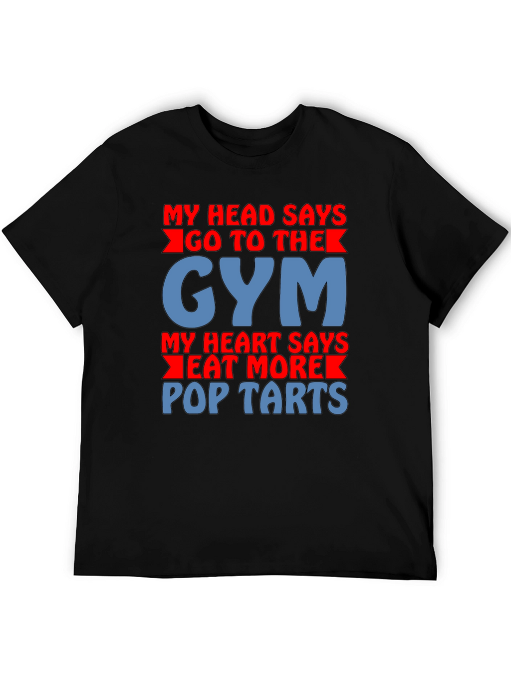 Funny Gym vs Pop-Tarts Graphic T-Shirt