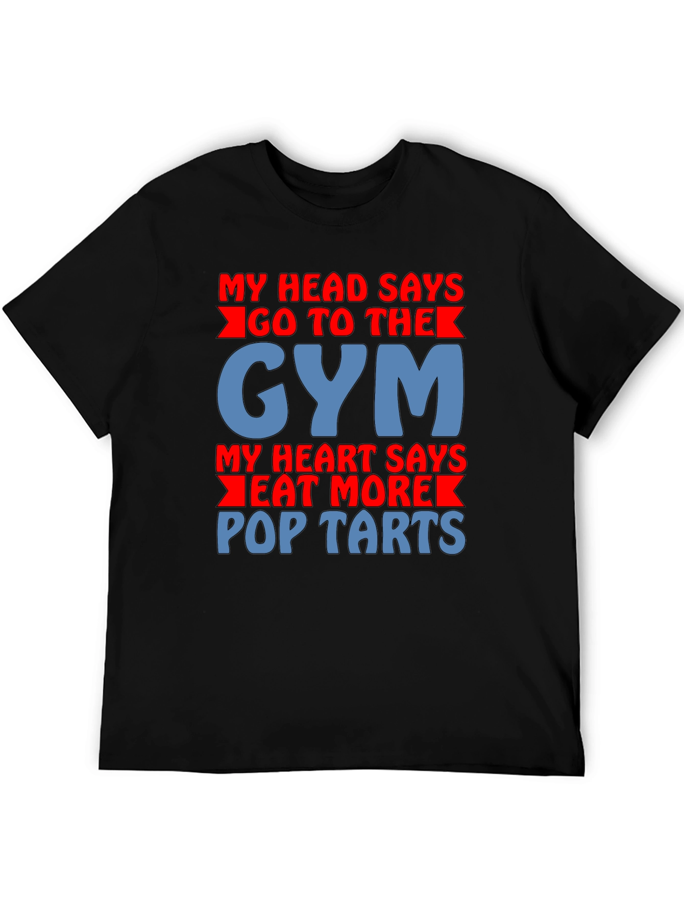 Funny Gym vs Pop-Tarts Graphic T-Shirt